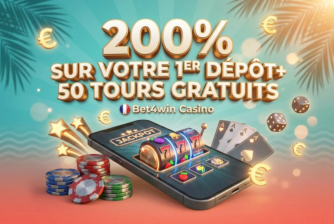 200% SUR VOTRE 1ER DÉPÔT+ 50 TOURS GRATUITS